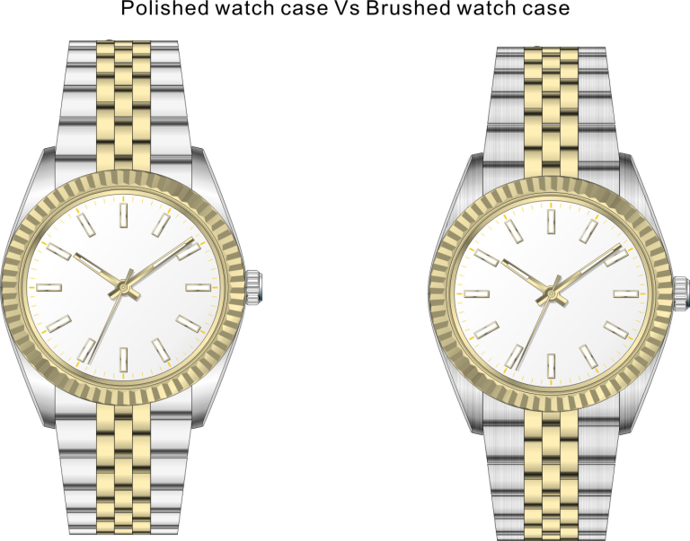 polished watch vs brushed watch