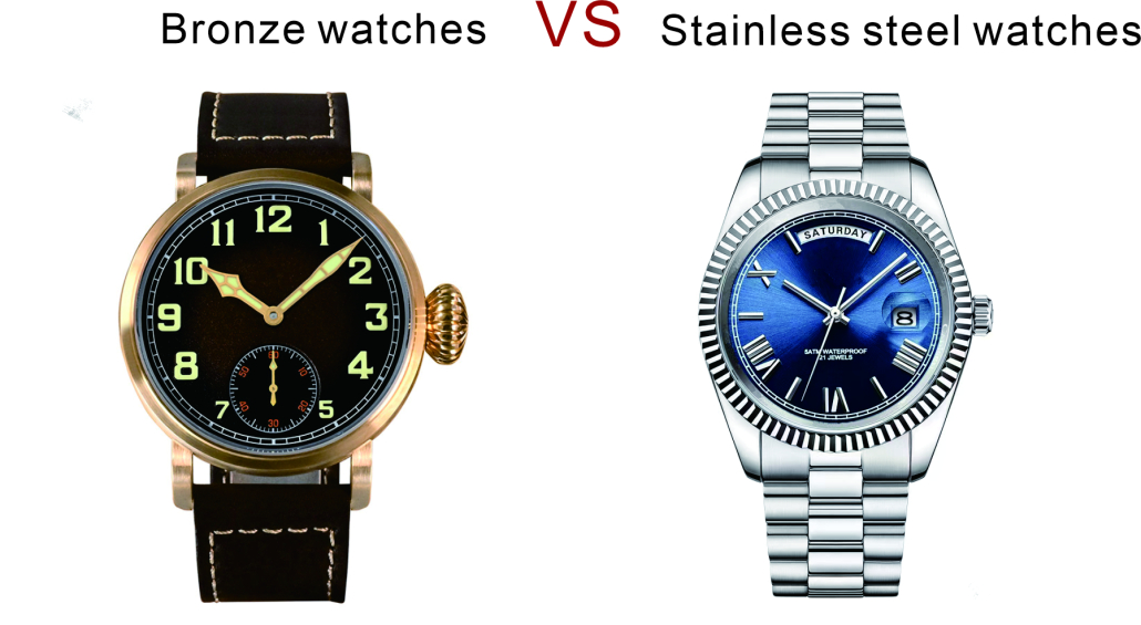 bronze vs stainless steel watch