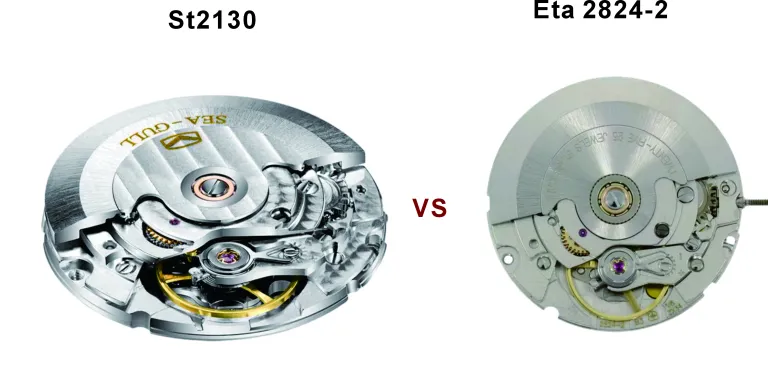 Automatic bronze watch st2130 vs eta 2824